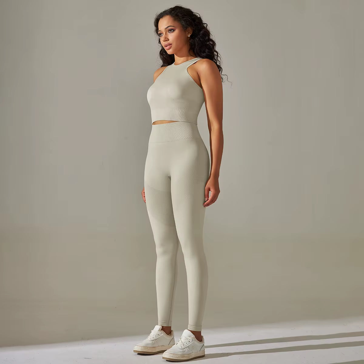 Women Yoga Set Sports Suit Sports Vest Gym Leggings 2Pcs Suit Seamless Workout Clothes Sportswear Running Fitness Tracksuit