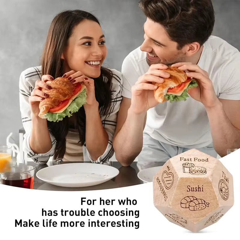 Dice for Her Him Couples Gift Ideas Food Decision Dice Games Christmas Birthday Valentines Day Gifts for Wife Husband