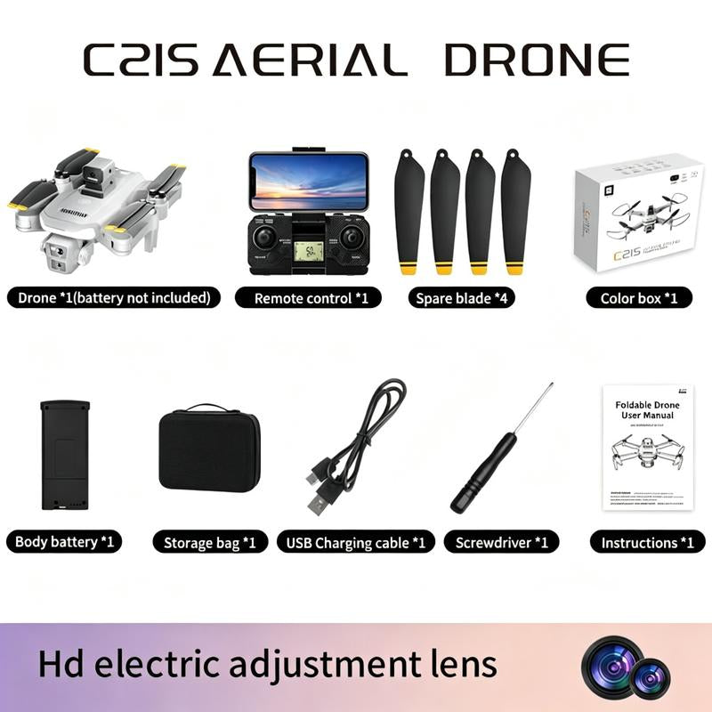 C21S Ultra 2026 Foldable GPS Drone, 4K UHD EIS Camera, 5G FPV, GPS Auto Return, Intelligent Obstacle Avoidance, Optical Flow Hover, 360° Flip, Dual Batteries – Easy-To-Fly Drone for Beginners & Adults