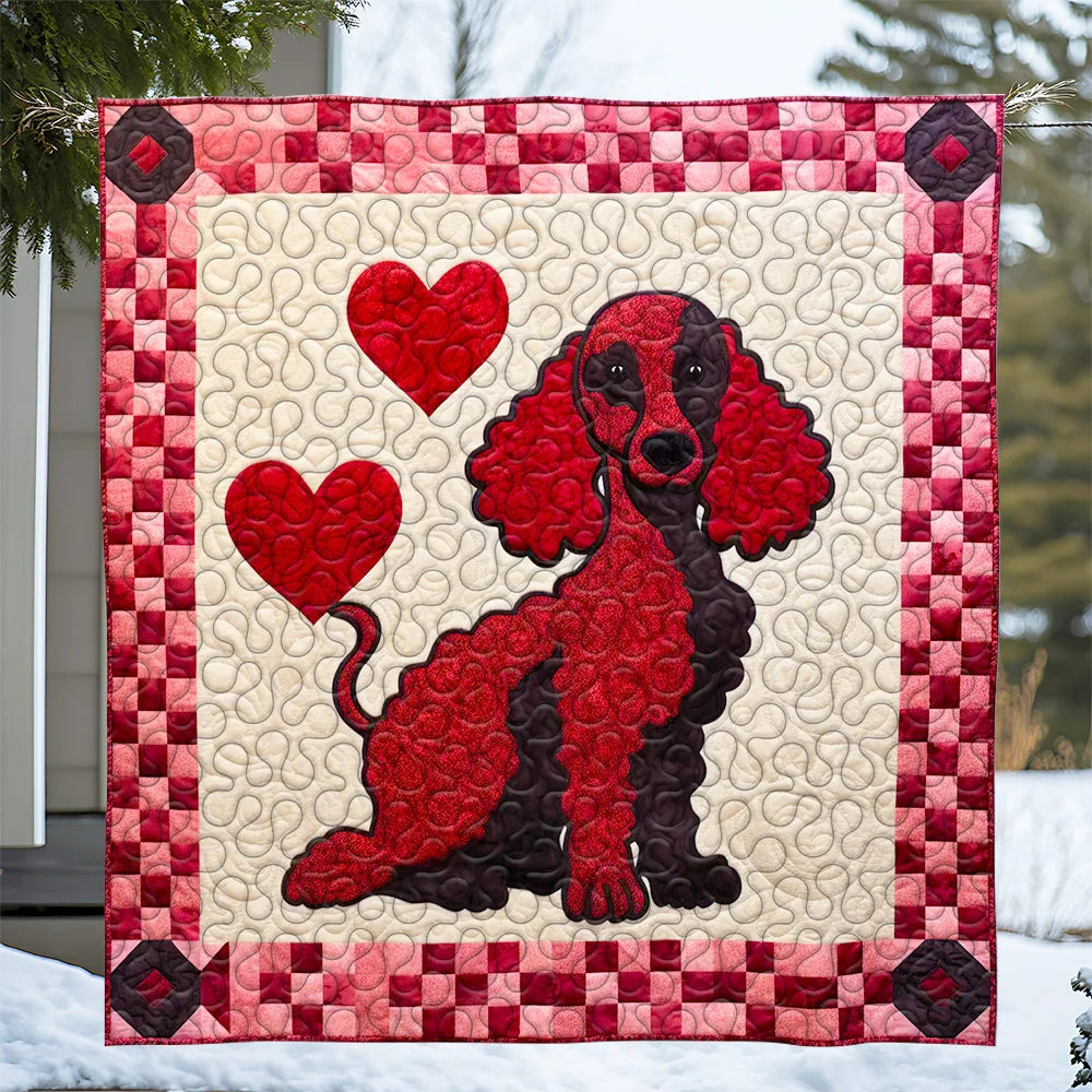 Poodles Dog Christmas Quilt Bed Set Gifts for Dog Lovers 02HUDT061124