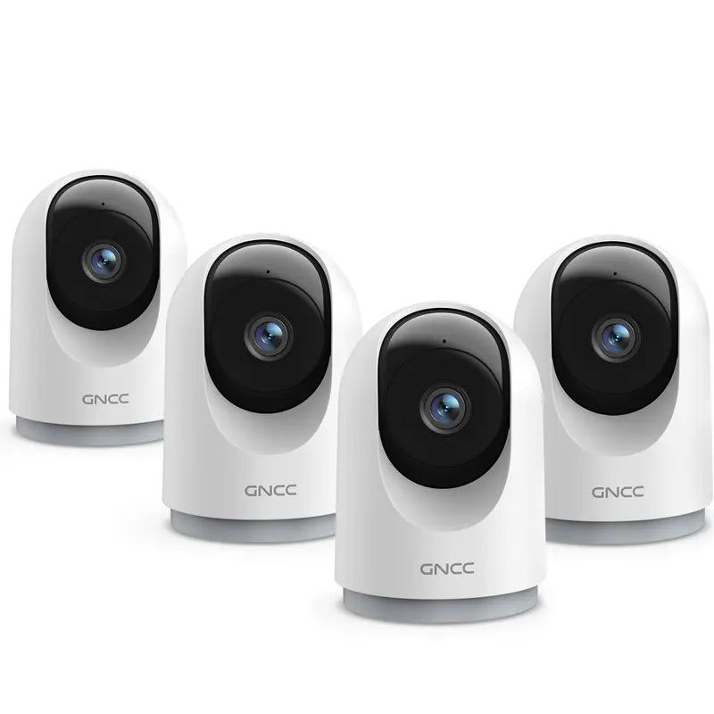 GNCC Quad HD 2K Wired Indoor Wifi Camera Digital - 360° View, 10X Zoom, Day/Night Vision, 2-Way Audio, Motion Detection, 2.4G Wifi, Local Sd/Cloud Storage, AC Power (100-240V), Works with Alexa & Google Home (Baby Monitor)