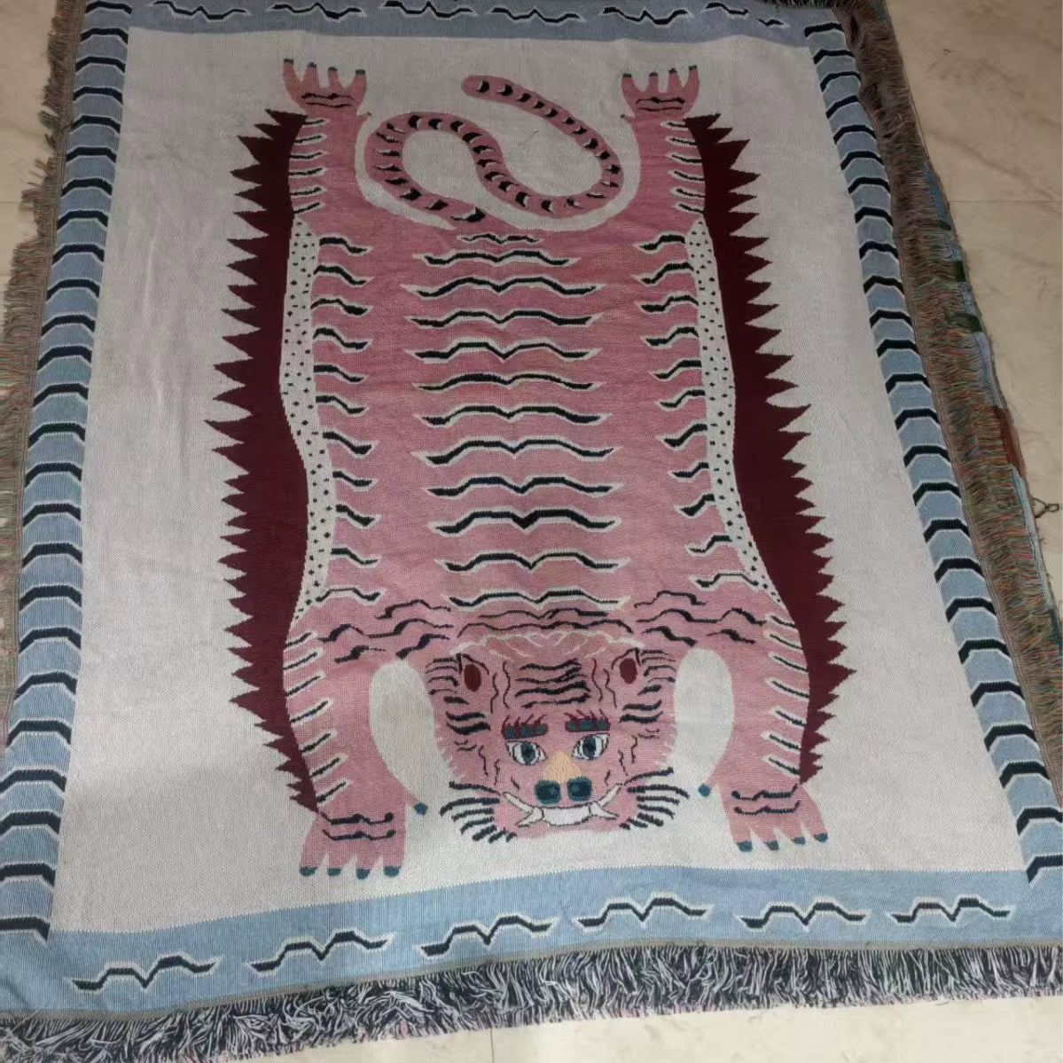 Beach Pink Blankets for Sofa Jacquard Leopard Blanket Knitted Throw Sofa Blanket Bedspread Sofa Cover Tapestry for Home Decor