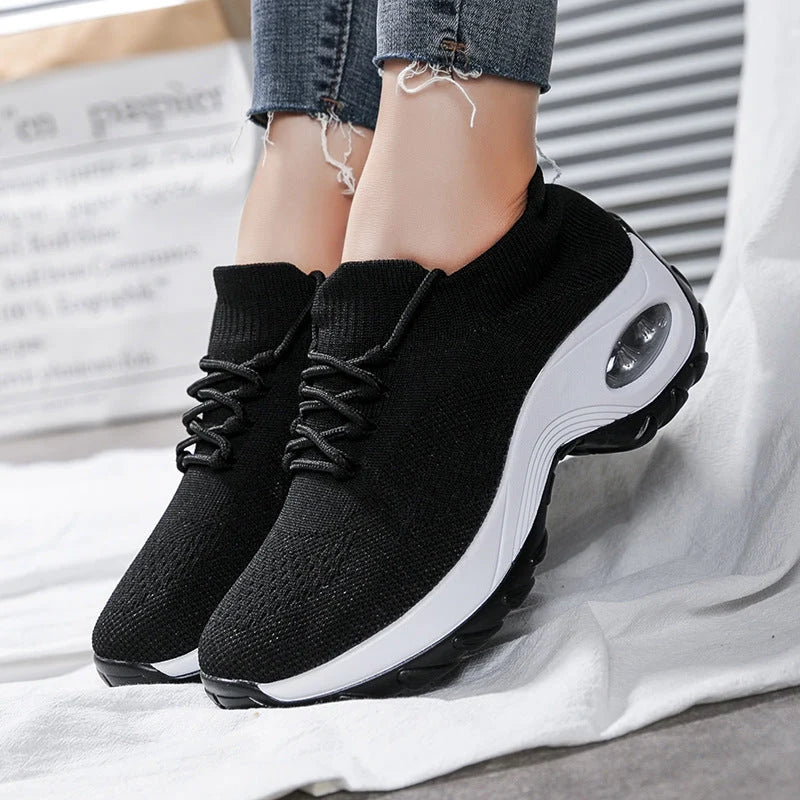 Sports Shoes Women Flying Knit Socks Shoes Shaking Shoes