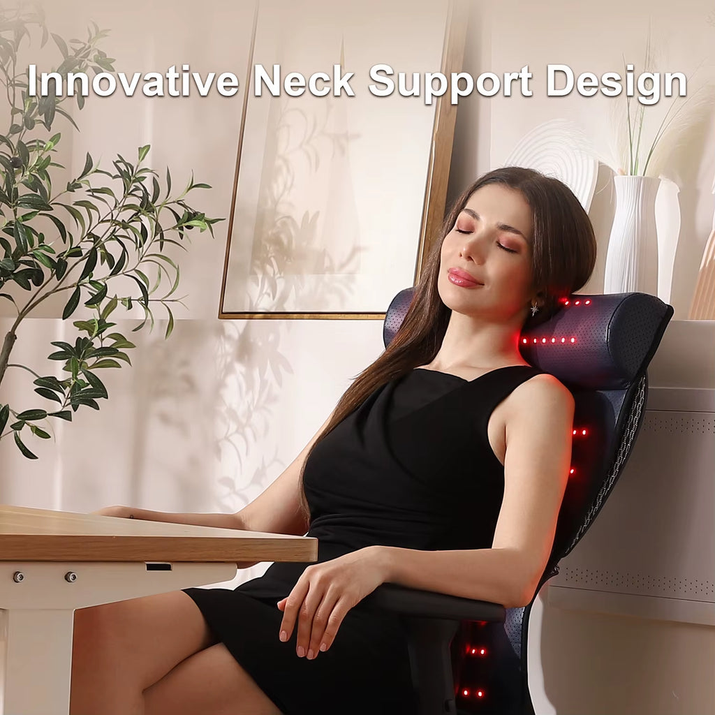 Red Light Therapy Massage Mat with 3D Neck Support & Far Infrared Heat – Professional Pain Relief for Home & Spa Use Relax