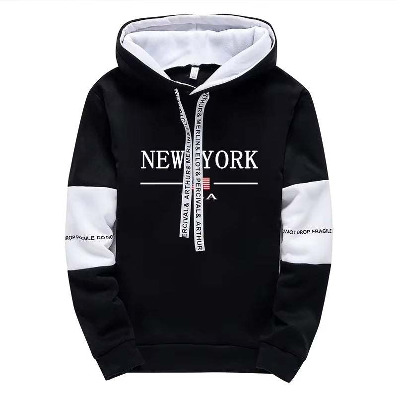 Quality Mens Tracksuit Casual Print Sweatshirts Sports Jogging Mens Clothing Autumn Winter Sportswear Single Piece Hoodie Pants