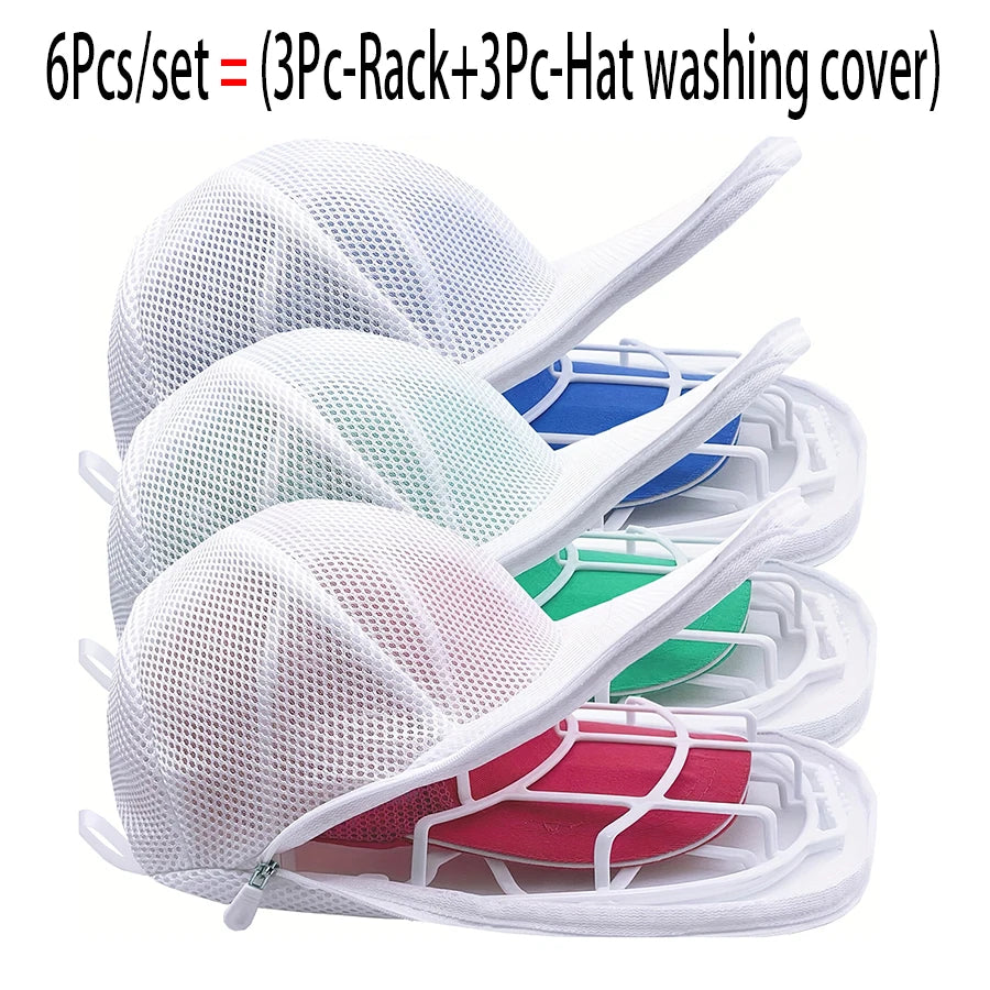 2Pcs/Set Hat Washing Set, Baseball Duckbill Cap, Washing and Sun Drying Integrated, Non Deformed Machine Wash Protective Rack