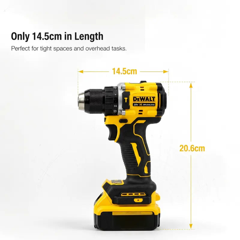 DEWALT DCF850 Impact Driver & DCF805 Hammer Drill Cordless Combo Set - High Torque, Dual Adjustable Variable Speeds, Lithium-Ion Heavy-Duty Power Tools with Charger for Construction Professionals