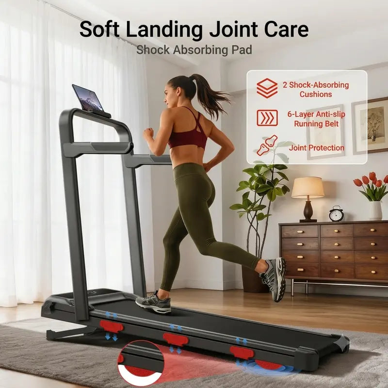 UMAY Auto Incline Treadmill with 3 LED Display | 3.0HP 300LBS Heavy Duty 10S Foldable Walking Pad | under Desk Home Office Workout | Compact Gym Machine for Men & Women Low-Noise Motor Indoor Exercise Equipment Tiktokshopbacktoschool