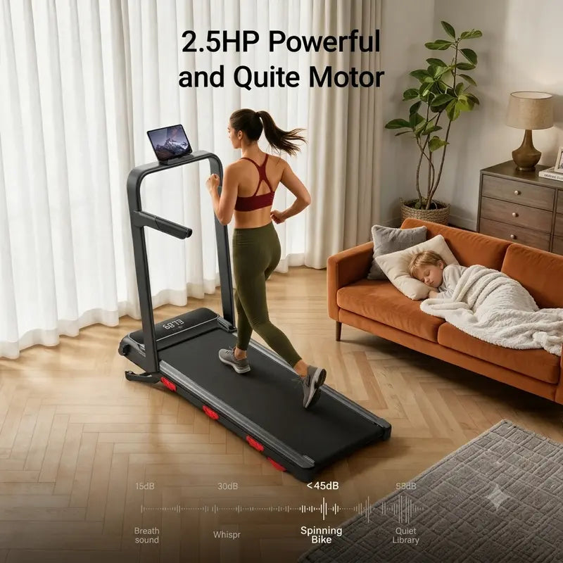 UMAY Auto Incline Treadmill with 3 LED Display | 3.0HP 300LBS Heavy Duty 10S Foldable Walking Pad | under Desk Home Office Workout | Compact Gym Machine for Men & Women Low-Noise Motor Indoor Exercise Equipment Tiktokshopbacktoschool