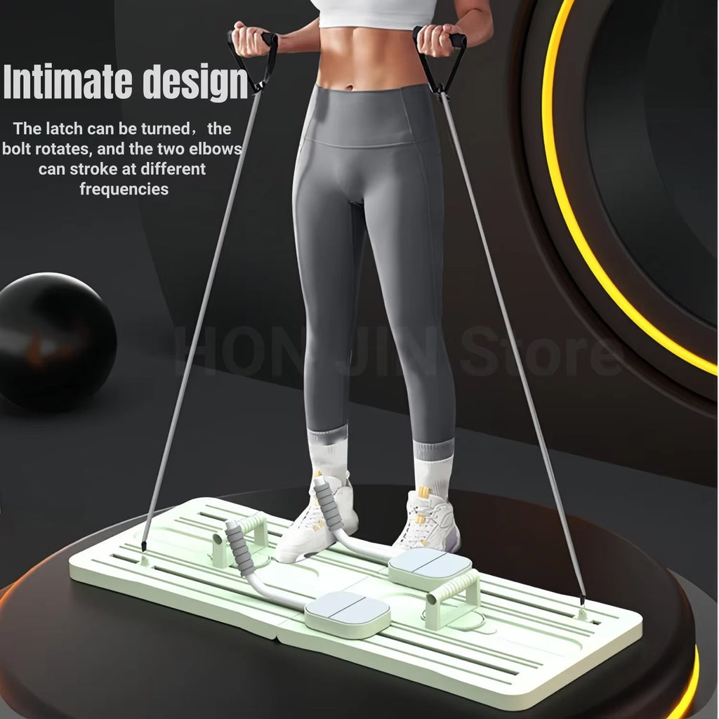 Abdominal Exercise Board Fitness Board Automatic Rebound Leg & Arm Toner Multifunctional Pilates Reformer Set Fitness Equipment