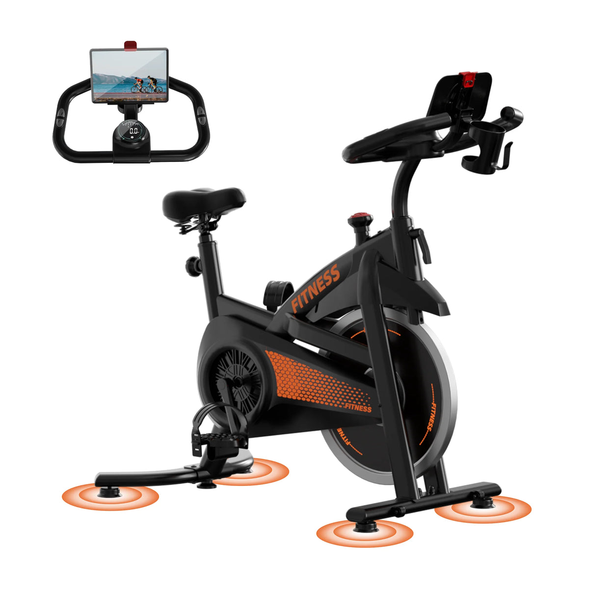 Umay CBE10 Carbon Steel Exercise Bike with 100 Levels Resistance & App