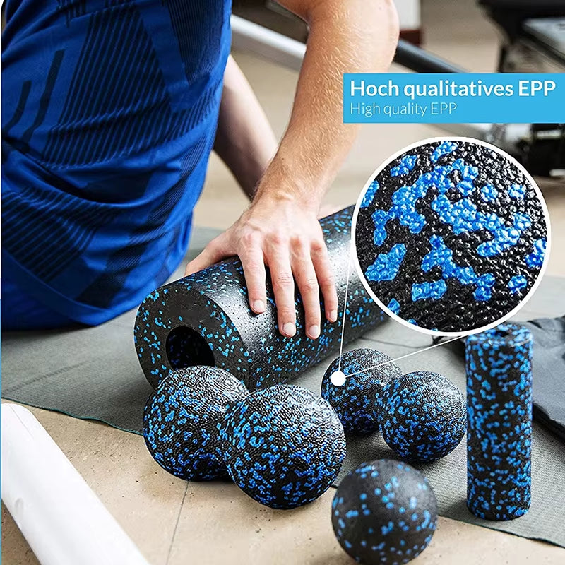 Fascia Massage Foam Rollers Fitness Balls Set EPP High Density Double Lacrosse Ball Yoga Column Deep Muscle Tissue Training