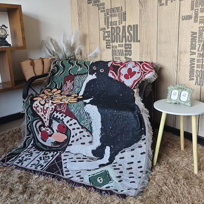 Beach Pink Blankets for Sofa Jacquard Leopard Blanket Knitted Throw Sofa Blanket Bedspread Sofa Cover Tapestry for Home Decor