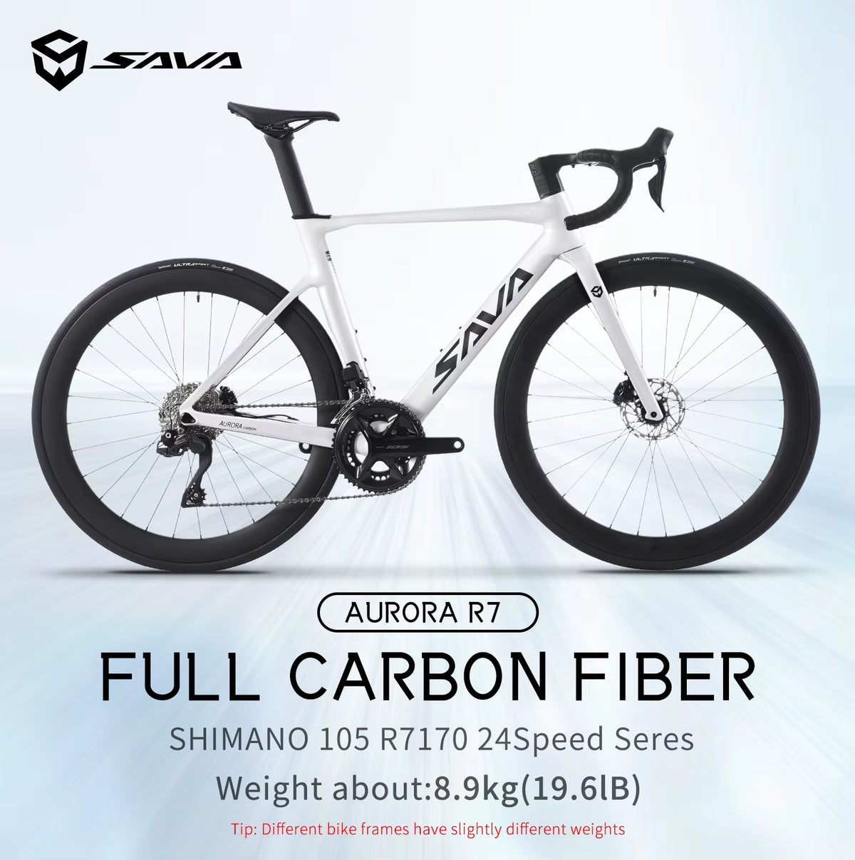 R7 Carbon Fiber Road Bike Carbon Frame, Handlebars, Fork Shimano Di2 R7170 24Speed Shift Kit, UCI CE Certified Adult Racing