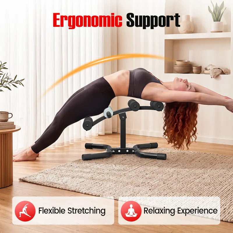 RELIFE Mini Inversion Table - Compact Steel Frame Home Workout Equipment, Unisex Fitness & Exercise Gear, Space-Saving Back Extension Machine with Foam Rollers, 330 LBS Capacity Abdominal Trainer, Fitness Equipment