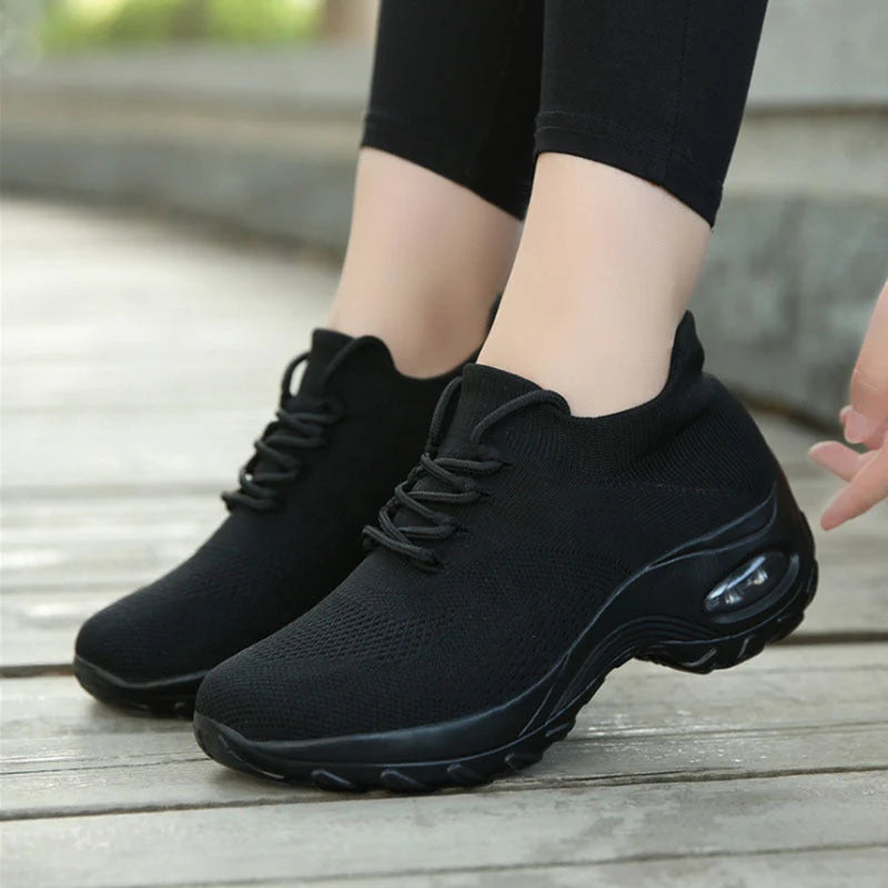 Sports Shoes Women Flying Knit Socks Shoes Shaking Shoes