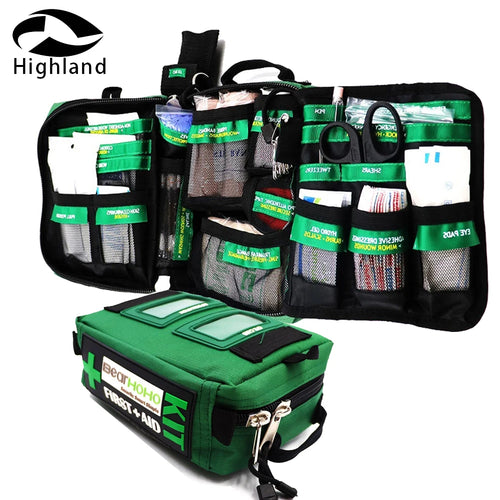 165-Piece Emergency Medical Rescue First Aid Kit Bag for Workplace Outdoors Car Luggage Adventure Trips Hiking Survival Kits