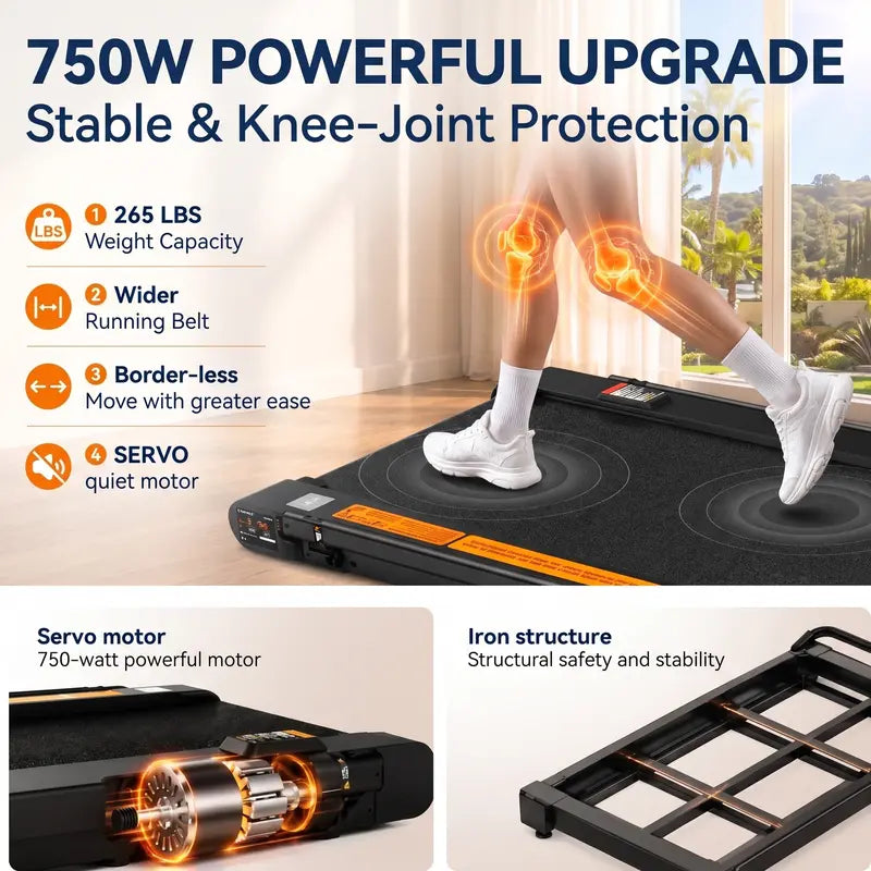 Foldable Walking Pad with Vibration Plate and Handle Bar, Adjustable Incline Treadmill, 750W Quiet Motor under Desk Walking Pad, Smart APP & Remote Control, Wheels for Easy Mobility, 4-In-1 Home Workout Equipment
