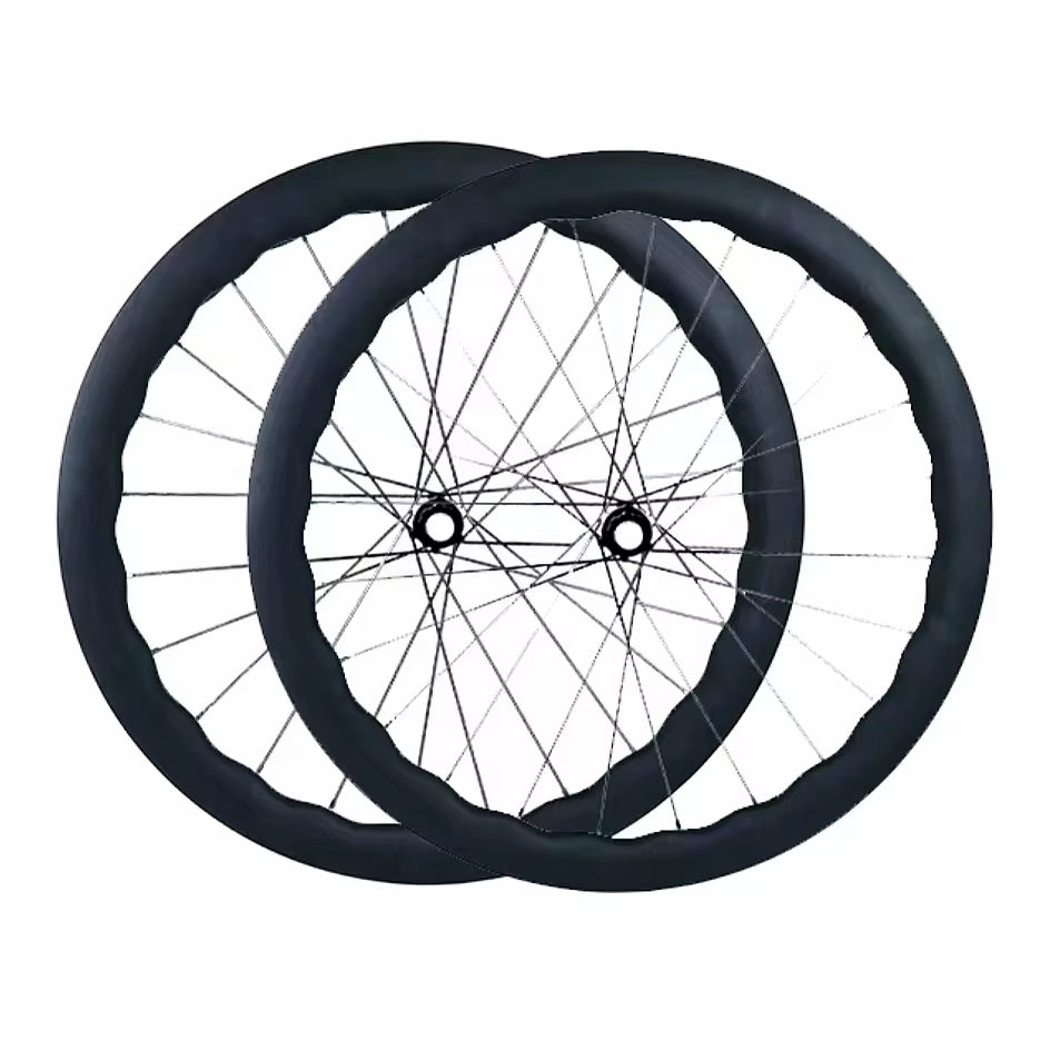 Carbon Bike 700C 50Mm 45Mm Clincher Bicycle Wheel Disc Brake Powerway Hub Bicycle Wheels UD Surface