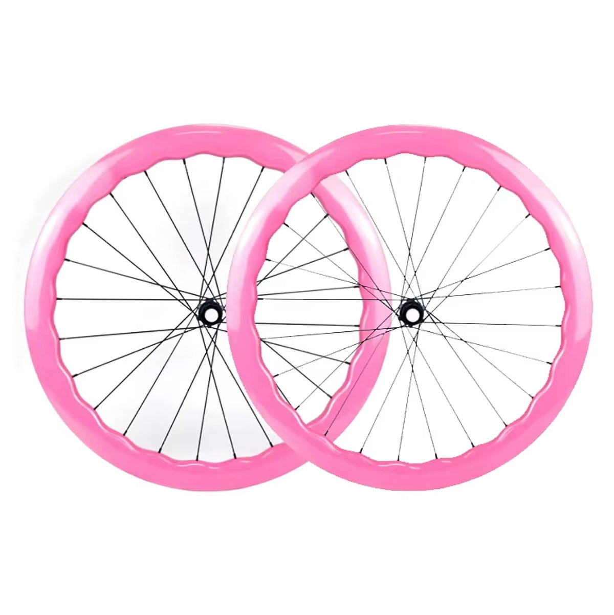 Carbon Bike 700C 50Mm 45Mm Clincher Bicycle Wheel Disc Brake Powerway Hub Bicycle Wheels UD Surface