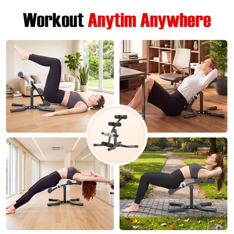 RELIFE Mini Inversion Table - Compact Steel Frame Home Workout Equipment, Unisex Fitness & Exercise Gear, Space-Saving Back Extension Machine with Foam Rollers, 330 LBS Capacity Abdominal Trainer, Fitness Equipment