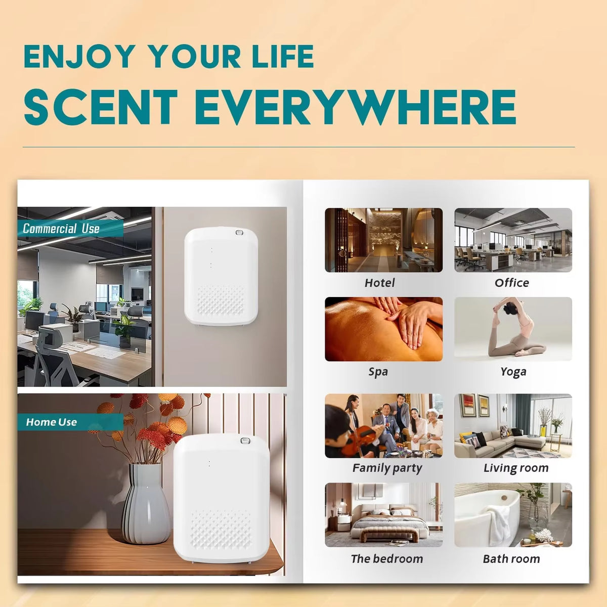 Fragrance Diffuser Aromatic Oil Diffuser Electric Home Air Freshener Machine Wall Hanging Essential Oil Diffuser for Hotel