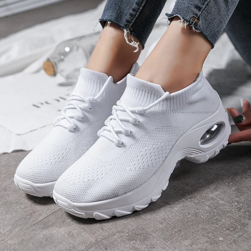 Sports Shoes Women Flying Knit Socks Shoes Shaking Shoes