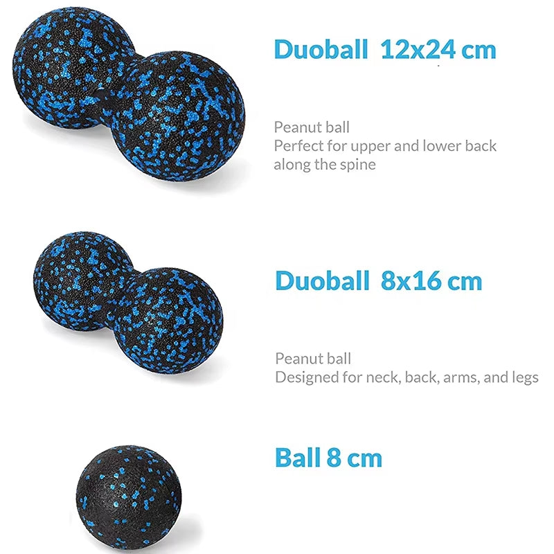 Fascia Massage Foam Rollers Fitness Balls Set EPP High Density Double Lacrosse Ball Yoga Column Deep Muscle Tissue Training