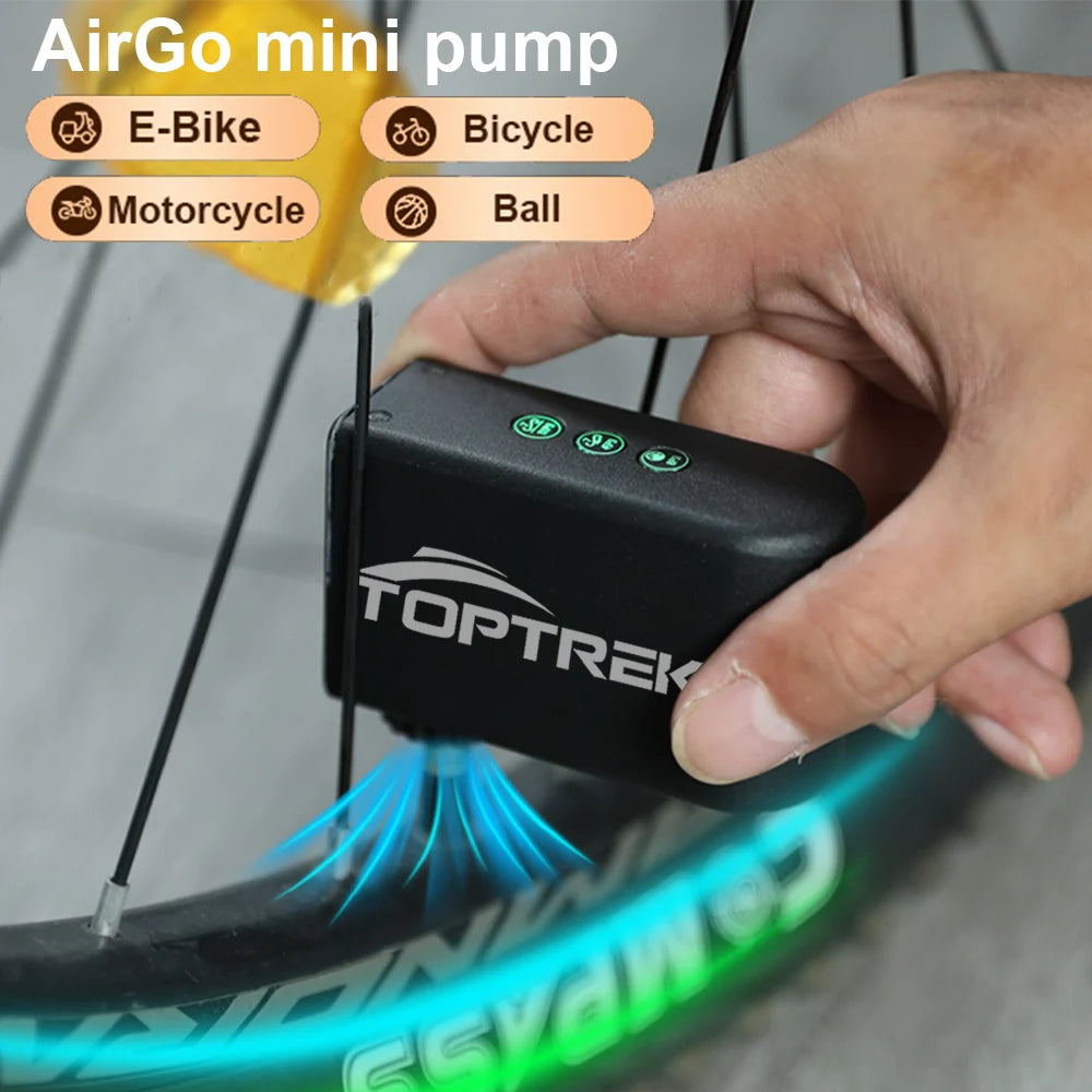 Experience Ultimate Convenience with the Toptrek 100Psi Mini Electric Air Pump – Your Portable Solution for Fast Inflation!