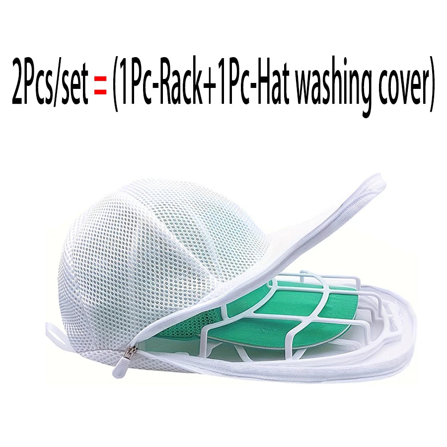 2Pcs/Set Hat Washing Set, Baseball Duckbill Cap, Washing and Sun Drying Integrated, Non Deformed Machine Wash Protective Rack