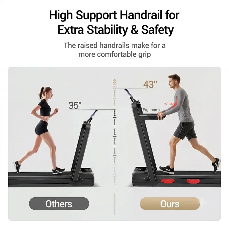 UMAY Auto Incline Treadmill with 3 LED Display | 3.0HP 300LBS Heavy Duty 10S Foldable Walking Pad | under Desk Home Office Workout | Compact Gym Machine for Men & Women Low-Noise Motor Indoor Exercise Equipment Tiktokshopbacktoschool