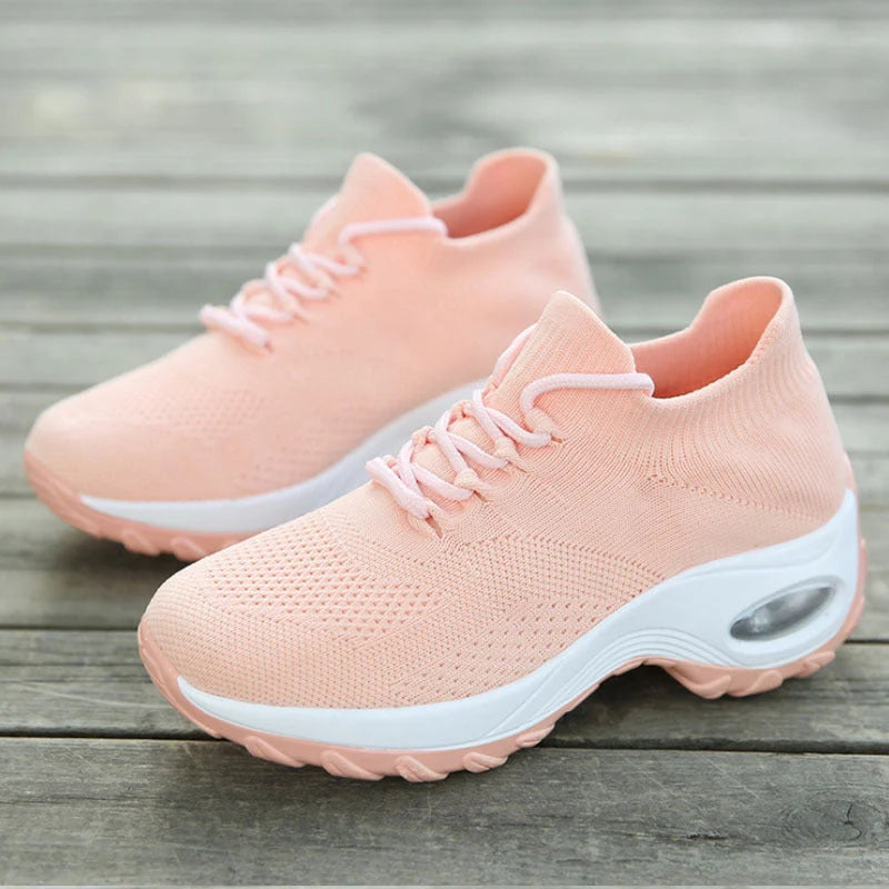 Sports Shoes Women Flying Knit Socks Shoes Shaking Shoes
