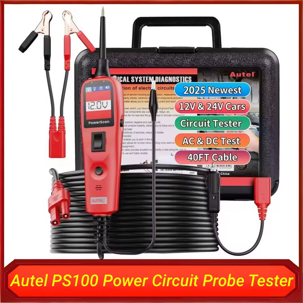 PS100 Power Circuit Probe Tester Automotive 12V 24V Electrical System Diagnostic Power Scan Tool Read Digital Volt Meter