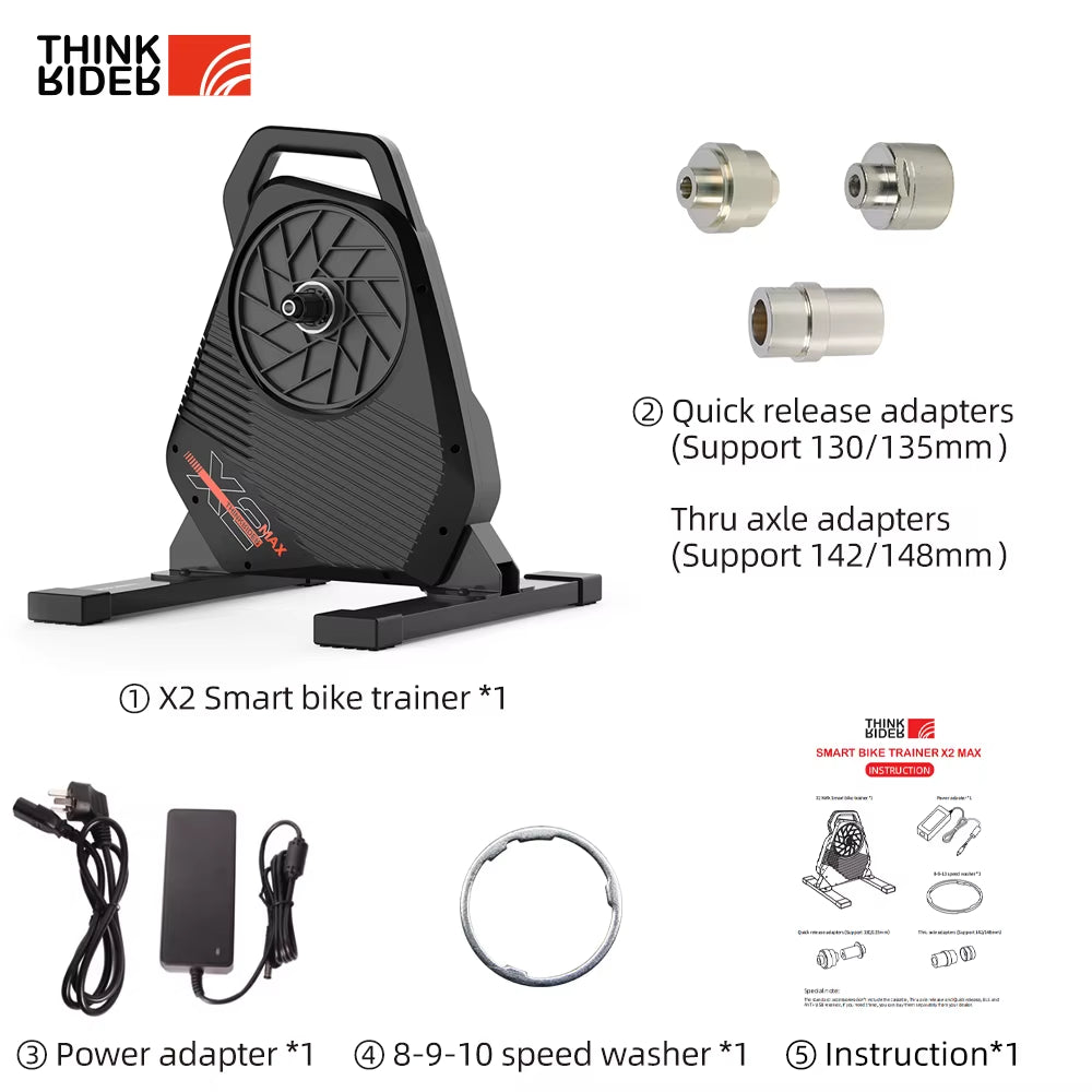 X2Max Smart Bike Trainer MTB Road Bicycle Built-In Power Meter Home Trainer
