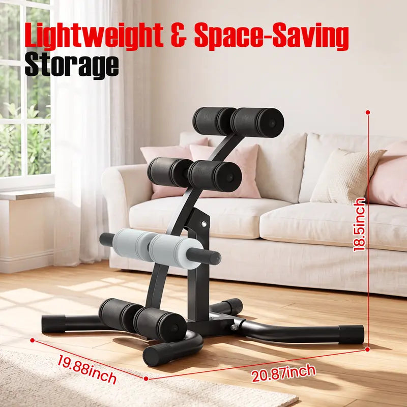 RELIFE Mini Inversion Table - Compact Steel Frame Home Workout Equipment, Unisex Fitness & Exercise Gear, Space-Saving Back Extension Machine with Foam Rollers, 330 LBS Capacity Abdominal Trainer, Fitness Equipment