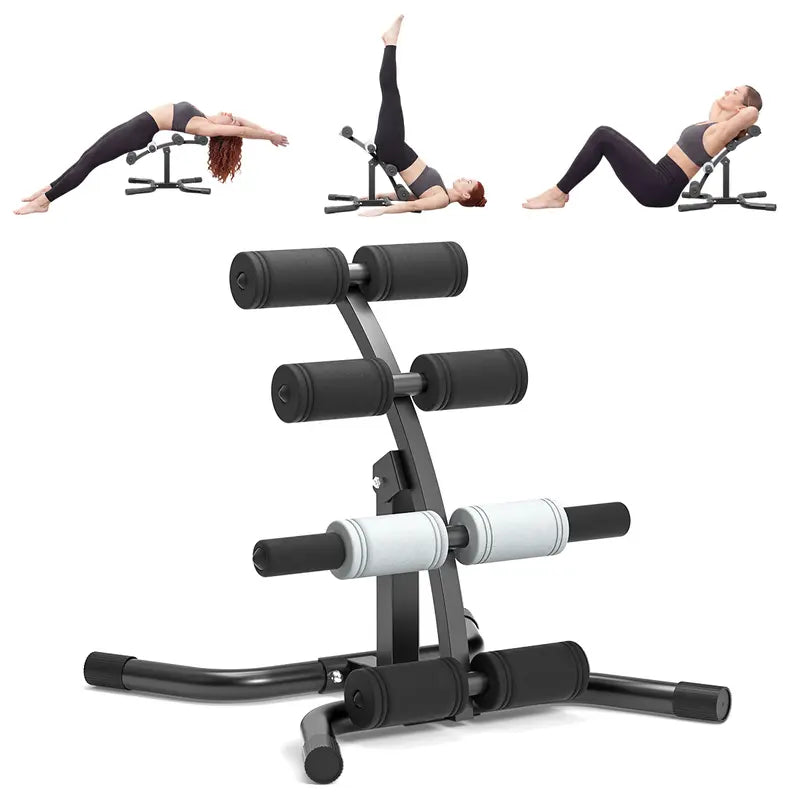 RELIFE Mini Inversion Table - Compact Steel Frame Home Workout Equipment, Unisex Fitness & Exercise Gear, Space-Saving Back Extension Machine with Foam Rollers, 330 LBS Capacity Abdominal Trainer, Fitness Equipment