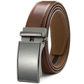 Mens Leather Belt Automatic Genuine Leather Belts Belt Male Leisure Fashion Ratchet Belts for Men Pants Waistband Ремень